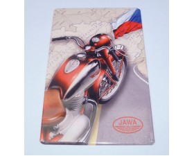 CEDULE - JAWA 250 PÉRÁK S VLAJKOU - (30X20CM)